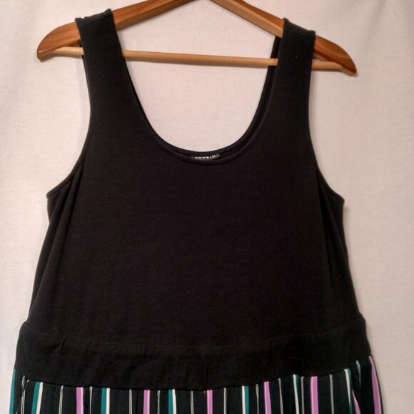 Torrid Size 1 Plus 1X Jumper Sleeveless Stretch Knit Tank Challis Stripe Pants - Picture 7 of 13